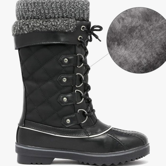 Dream Pairs Women's Mid-Calf Waterproof Winter Snow Boots - Picture 2 of 10